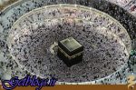 تصویر + توفان پرده کعبه را بلند کرد
